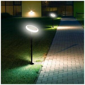 V-TAC VT-948 Ηλιακό Φωτιστικό Δαπέδου με Φωτοκύτταρο σε Μαύρο Χρώμα 6669