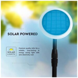 V-TAC VT-948 Ηλιακό Φωτιστικό Δαπέδου με Φωτοκύτταρο σε Μαύρο Χρώμα 6669