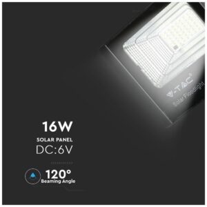 V-TAC LED Ηλιακός Προβολέας 16W Μαύρος Ψυχρό Λευκό 94008 V-TAC LED Ηλιακός Προβολέας 16W Μαύρος Ψυχρό Λευκό 94008