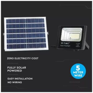 V-TAC LED Ηλιακός Προβολέας 16W Μαύρος Ψυχρό Λευκό 94008 V-TAC LED Ηλιακός Προβολέας 16W Μαύρος Ψυχρό Λευκό 94008