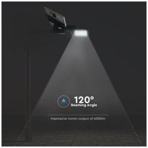 LED ηλιακό φωτιστικό δρόμου 50W ψυχρό λευκό 6000K μαύρο σώμα 95509