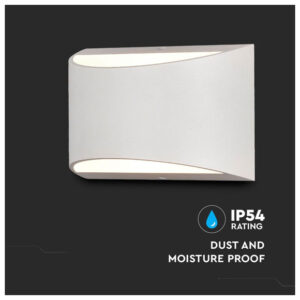 V-TAC Eπιτοίχιο Φωτιστικό LED 10W 230V 120° 1280lm IP54 Up-Down Άσπρο Σώμα Φυσικό Λευκό 218683