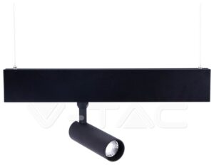 Φωτιστικό Σποτ Μαγνητικό Ράγας V-TAC Track Light 15W LED 36° 24V Μαύρο Φως Ημέρας 7967