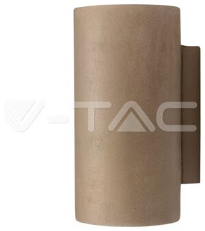 Φωτιστικό Σποτ Τοίχου Απλίκα V-TAC Τσιμέντου Γκρι Ανοιχτό IP20 Up/Down με ντουί GU10 8697