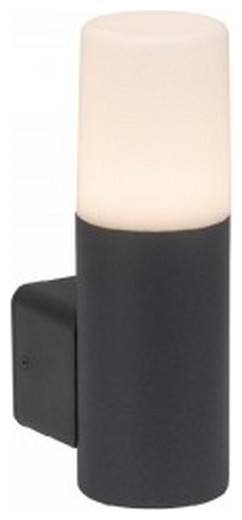 Φωτιστικό Τοίχου Αδιάβροχο V-TAC Αλουμινίου Μαύρο Στρογγυλό με Ντουί GU10 121x80x250mm IP54 7566