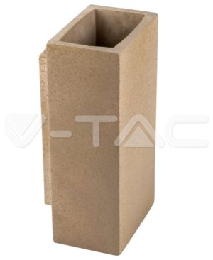 Φωτιστικό Τοίχου Απλίκα V-TAC Τσιμέντου Παραλληλόγραμμο Γκρι Ανοιχτό IP20 Up/Down με 2 ντουί G9 8695