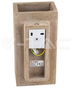 Φωτιστικό Τοίχου Απλίκα V-TAC Τσιμέντου Παραλληλόγραμμο Γκρι Ανοιχτό IP20 Up/Down με 2 ντουί G9 8695