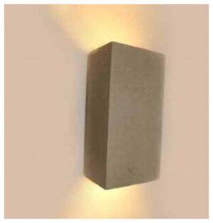 Φωτιστικό Τοίχου Απλίκα V-TAC Τσιμέντου Παραλληλόγραμμο Γκρι Ανοιχτό IP20 Up/Down με 2 ντουί G9 8695