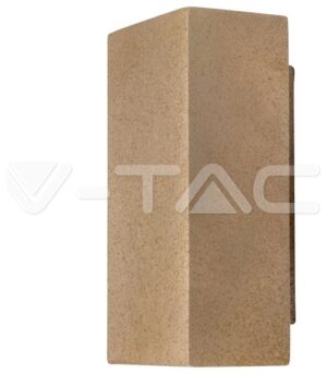 Φωτιστικό Τοίχου Απλίκα V-TAC Τσιμέντου Παραλληλόγραμμο Γκρι Ανοιχτό IP20 Up/Down με 2 ντουί G9 8695