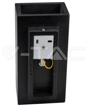 Φωτιστικό Τοίχου Απλίκα V-TAC Τσιμέντου Παραλληλόγραμμο Γκρι Σκούρο IP20 Up/Down με 2 ντουί G9 8694