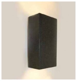 Φωτιστικό Τοίχου Απλίκα V-TAC Τσιμέντου Παραλληλόγραμμο Γκρι Σκούρο IP20 Up/Down με 2 ντουί G9 8694