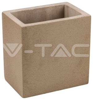 Φωτιστικό Τοίχου Απλίκα V-TAC Τσιμέντου Τετράγωνο Γκρι Ανοιχτό IP20 Up/Down με ντουί G9 8693