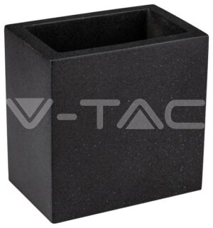 Φωτιστικό Τοίχου Απλίκα V-TAC Τσιμέντου Τετράγωνο Γκρι Σκούρο IP20 Up/Down με ντουί G9 8692