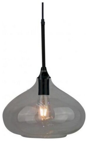 Γυάλινο Κρεμαστό Φωτιστικό V-TAC Μοντέρνο Λείο Διάφανο Φ280mm με  ντουί Ε27 3885