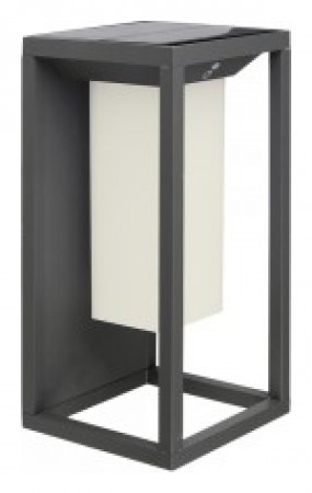 Ηλιακό Φωτιστικό Φαναράκι Επιτοίχιο LED V-TAC 2W SAMSUNG Chip Γκρι με 2 Λειτουργίες Θερμό Λευκό 784