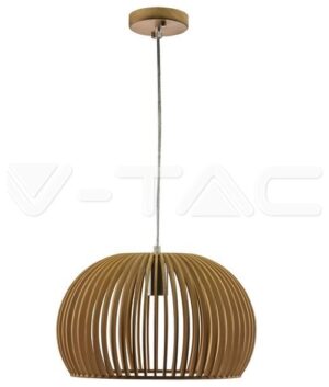 Κρεμαστό Φωτιστικό Ξύλινο V-TAC D330 x H220mm και ντουί E27 40531