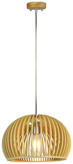 Κρεμαστό Φωτιστικό Ξύλινο V-TAC  D330 x H220mm και ντουί E27 40531
