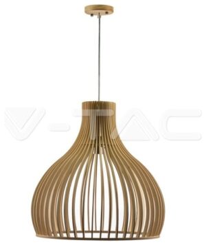 Κρεμαστό Φωτιστικό Ξύλινο V-TAC D450 x H450mm και ντουί E27 40551