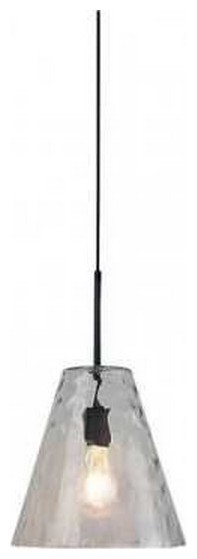 Κρεμαστό Φωτιστικό  V-TAC Κωνική Καμπάνα Διάφανο Γυαλί και ντουί Ε27 Φ300mm 3881