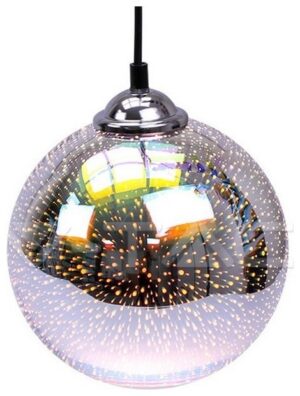 Κρεμαστό Φωτιστικό V-TAC Σφαιρικό Γυαλί 3D Φ200mm με ντουί Ε27 40121