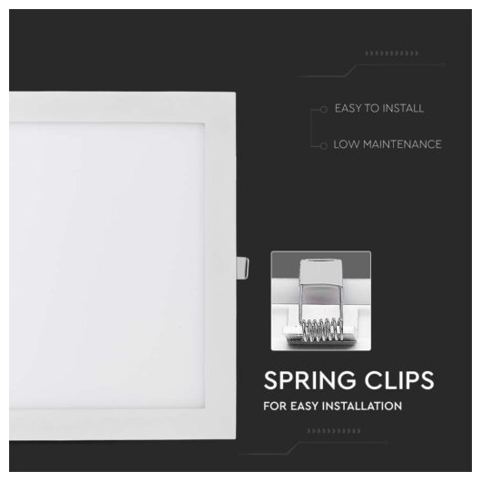 V-TAC LED mini panel χωνευτό 36W 6400K ψυχρό λευκό τετράγωνο SKU: 216431