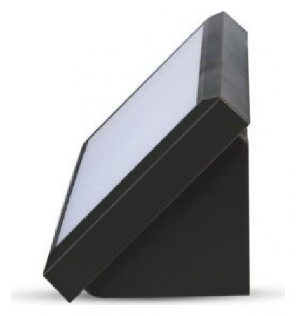 V-TAC Στεγανή Επιτοίχια Πλαφονιέρα Εξωτερικού Χώρου 12W 1250lm σε Μαύρο Χρώμα 6808