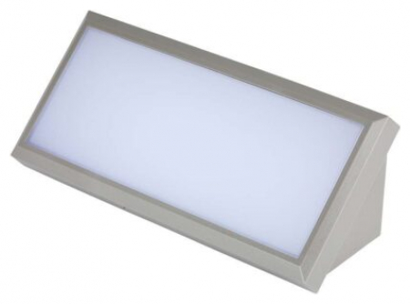 V-TAC LED αδιάβροχη απλίκα 12W γωνία IP65 4200K φυσικό λευκό με γκρι σώμα SKU: 218234