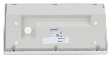 V-TAC Στεγανή Επιτοίχια Πλαφονιέρα Εξωτερικού Χώρου σε Λευκό Χρώμα 6816