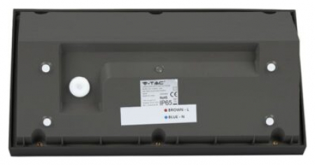 V-TAC Στεγανή Επιτοίχια Πλαφονιέρα Εξωτερικού Χώρου σε Μαύρο Χρώμα 6810