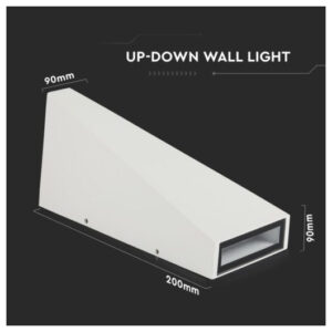 V-TAC Στεγανή Επιτοίχια Πλαφονιέρα Εξωτερικού Χώρου με Ενσωματωμένο LED σε Λευκό Χρώμα 218295