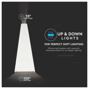 V-TAC Στεγανή Επιτοίχια Πλαφονιέρα Εξωτερικού Χώρου με Ενσωματωμένο LED σε Λευκό Χρώμα 218295