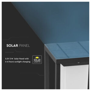 V-TAC LED ηλιακό φωτιστικό επιδαπέδιο 2W Θερμό λευκό 3000K Μαύρο σώμα με ανιχνευτή SKU: 21785