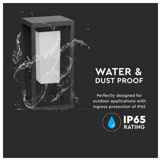 V-TAC LED ηλιακό φωτιστικό επιτοίχιο 2W θερμό λευκό 3000K μαύρο σώμα με ανιχνευτή SKU: 21784