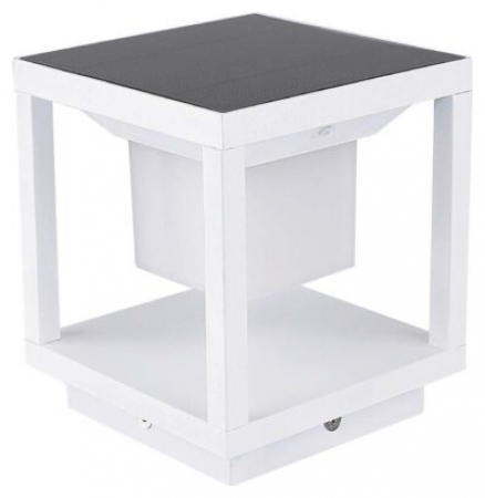 V-TAC LED ηλιακό φωτιστικό κήπου 2W IP65 θερμό λευκό 3000K με λευκό σώμα SKU: 6806