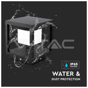 V-TAC LED ηλιακό φωτιστικό κήπου 2W IP65 θερμό λευκό 3000K με μαύρο σώμα