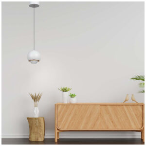 V-TAC LED κρεμαστό φωτιστικό οροφής σφαίρα 6W 3000K θερμό λευκό με λευκό σώμα SKU: 10342