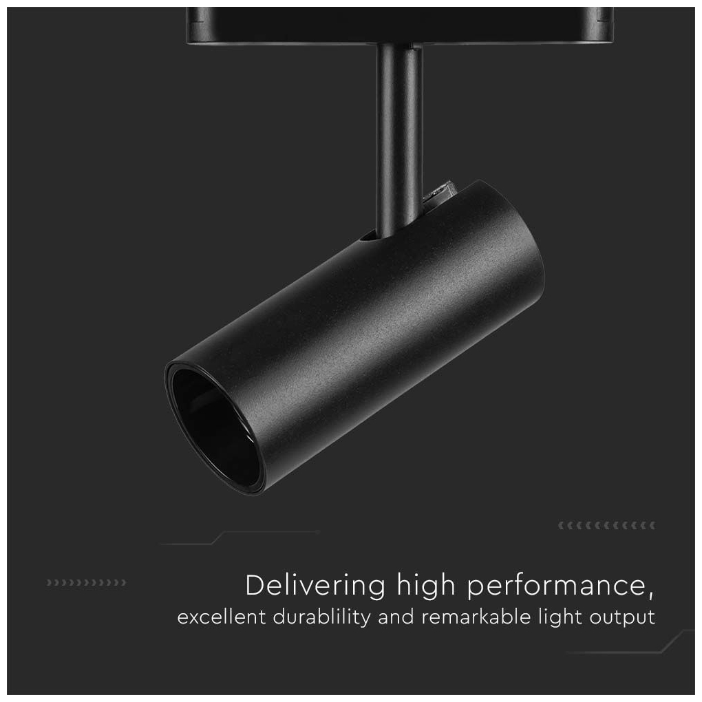 V-TAC LED μαγνητικό spot φωτιστικό ράγας ultra thin 48V 20W SMD 6400K ψυχρό λευκό μαύρο σώμα SKU 10256