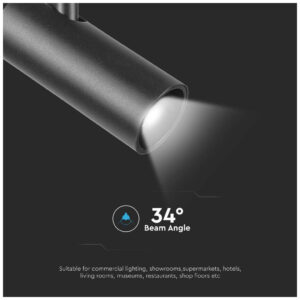 V-TAC LED μαγνητικό spot φωτιστικό ράγας ultra thin 48V 20W SMD 6400K ψυχρό λευκό μαύρο σώμα SKU 10256