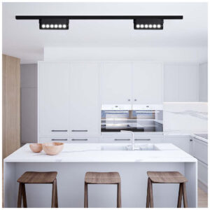 LED μαγνητικό φωτιστικό ράγας 48V 5W SMD 3000K θερμό λευκό μαύρο σώμα ρυθμιζόμενο V-TAC SKU: 10258