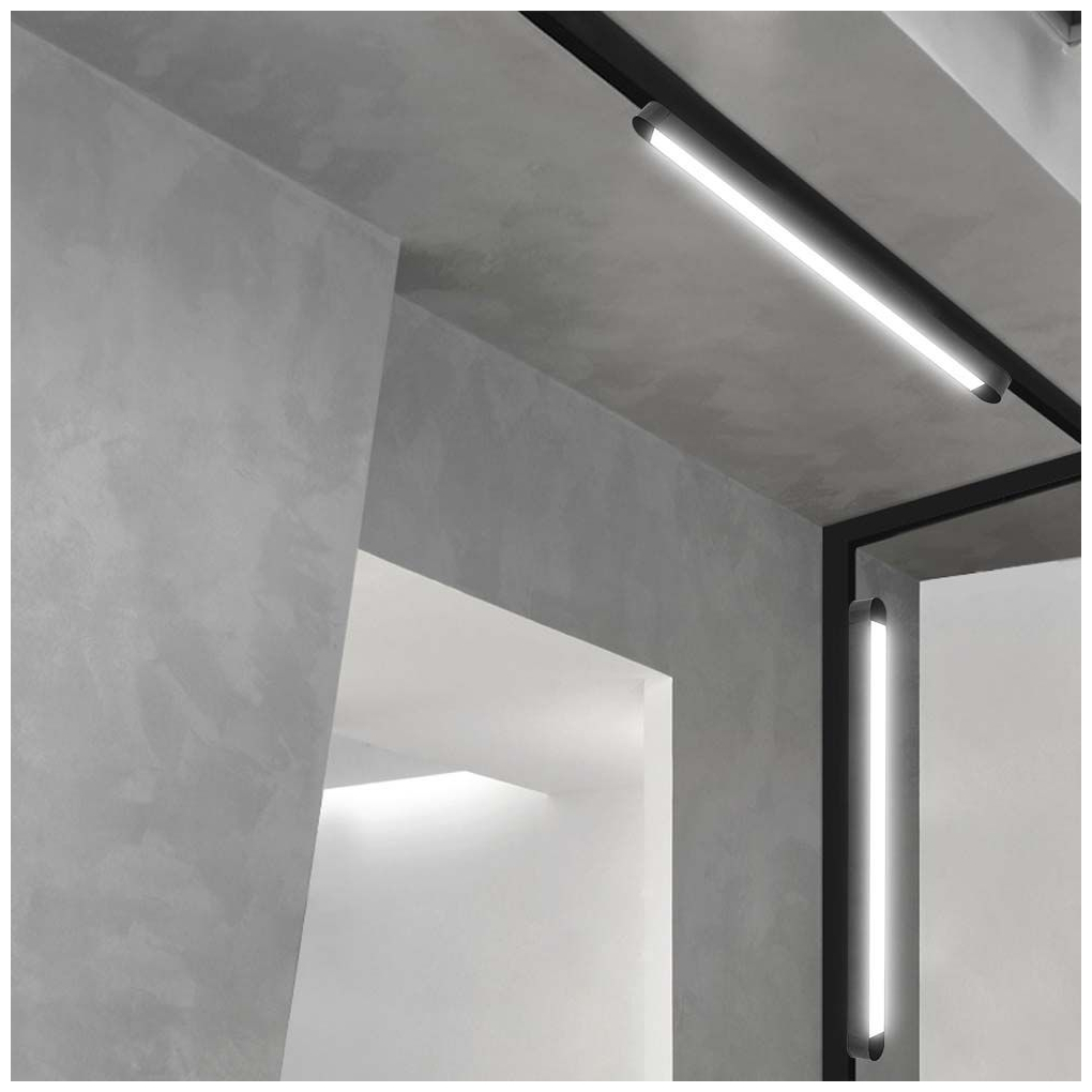 V-TAC LED μαγνητικό φωτιστικό ράγας ultra thin 48V 18W SMD 4000K φυσικό λευκό μαύρο σώμα SKU:10245