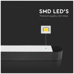V-TAC LED μαγνητικό φωτιστικό ράγας ultra thin 48V 18W SMD 6400K ψυχρό λευκό μαύρο σώμα SKU: 10247