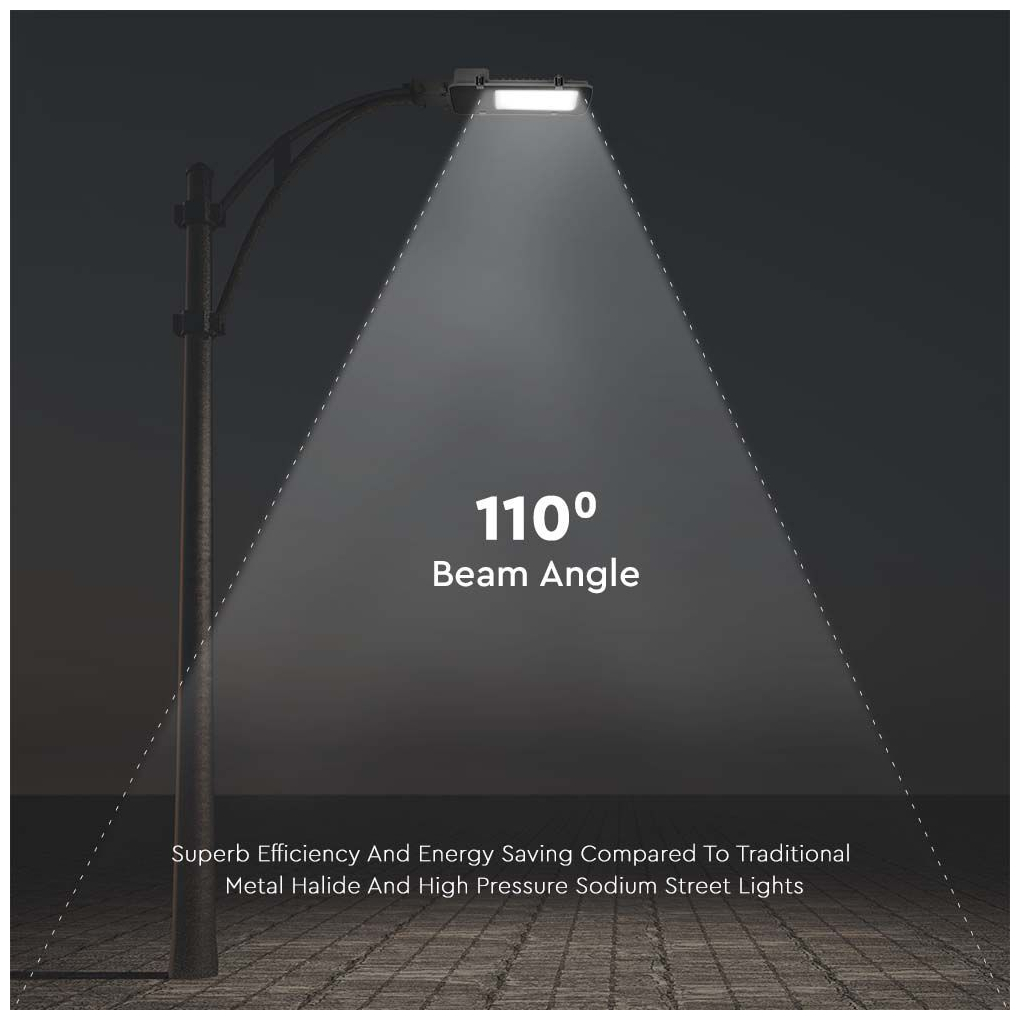 V-TAC Φωτιστικό Δρόμου με Ενσωματωμένο LED σε Λευκό Χρώμα 215301