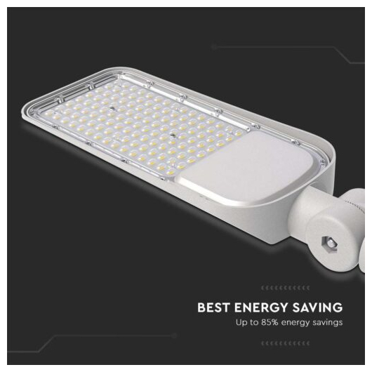 V-TAC LED φωτιστικό δρόμου Samsung SMD 150W 6500Κ ψυχρό λευκό με ρυθμιζόμενο αντάπτορα & αισθητήρα μέρα/νύχτα 110lm/W SKU: 20437