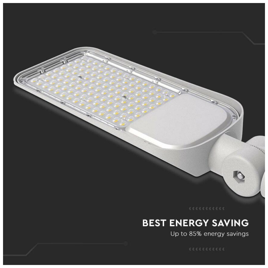 V-TAC LED φωτιστικό δρόμου PRO Samsung Chip με Αισθητήρα Φωτός 100W 11000lm 6400Κ Γκρί – 20435