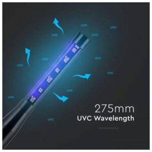 Μικροβιοκτόνο Μίνι Φωτιστικό Χειρός με 14W V-TAC Λαμπτήρα UV-C 11220