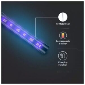 Μικροβιοκτόνο Μίνι Φωτιστικό Χειρός με 14W V-TAC Λαμπτήρα UV-C 11220