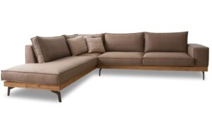 Γωνιακός καναπές Maddy 300x240x98x80cm Καφέ - Αριστερή Γωνία - ARSO4569