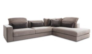 Γωνιακός καναπές Memory 300x240x98cm Μπεζ + Καφέ - Δεξιά Γωνία - ARSO4569