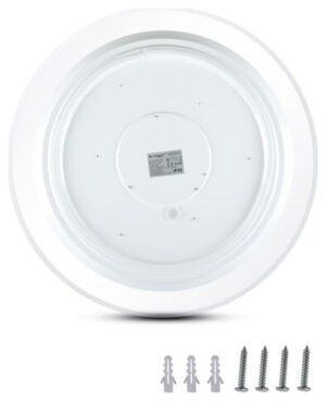 Smart LED WiFi πλαφονιέρα SMD 24W RGB+2700K-6500K Amazon Alexa & Google Home με έναστρο κάλυμμα V-TAC SKU: 7694