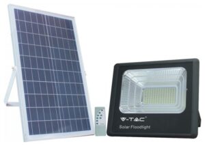 V-TAC LED Ηλιακός Προβολέας 150W 3100lm Μαύρος 6000K 120° Ψυχρό Λευκό 20000mAh 94026